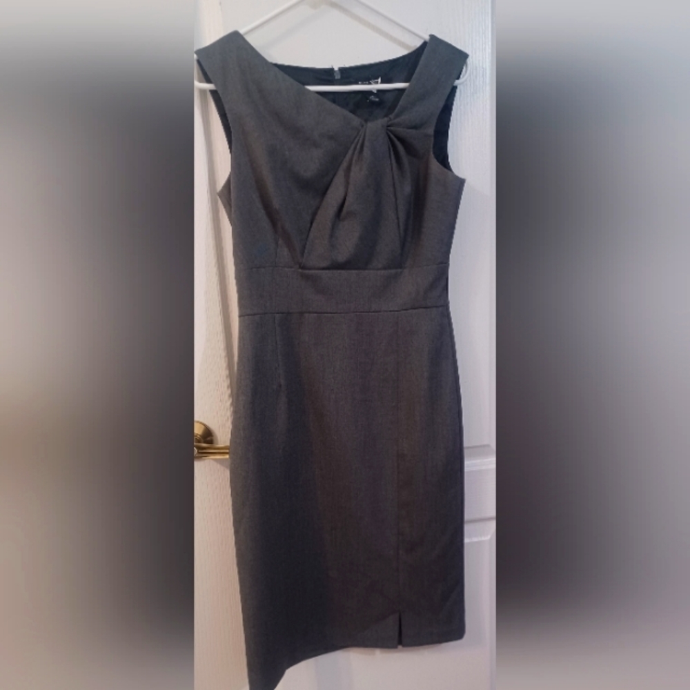 WHBM Grey Rouched dress. Recently dry clean and Pre-owned by me.